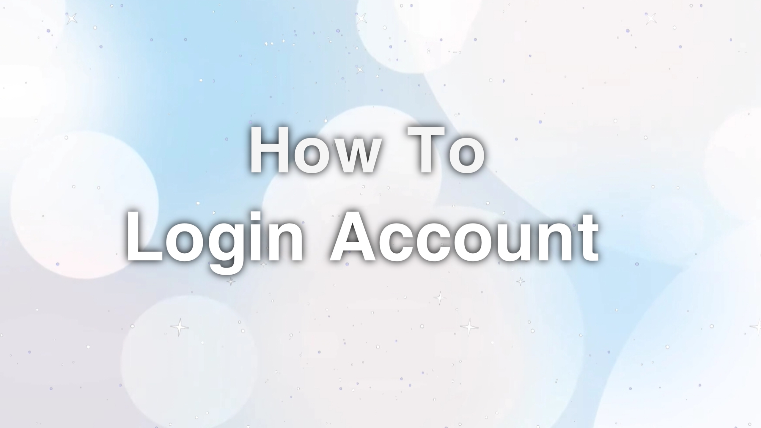 How to Login 